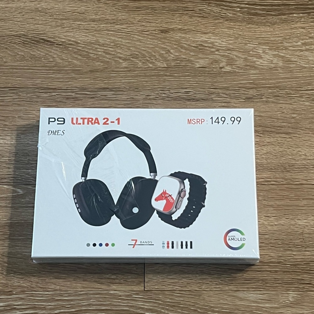 Hold For NIKKI P9 Ultra 2-1 Headphones and Smartwatch Set (Q)